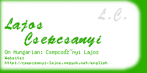 lajos csepcsanyi business card